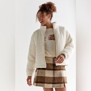 Francesca's Collections White Puffer Jacket